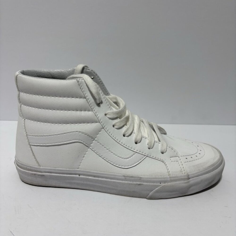 Vans Women’s Sk8-Hi Reissue White Sneakers, Size 9 M